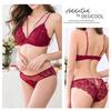 Lace Bra Set Women Soft Non-Wired 3/4 Cup Adjustable Straps Comfortable Breathable Lingerie