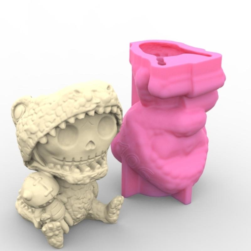 Хэллоуин череп человек силиконовая форма сочный цветочный горшок глина цементная штукатурка формы домашний сад цветок s плесень