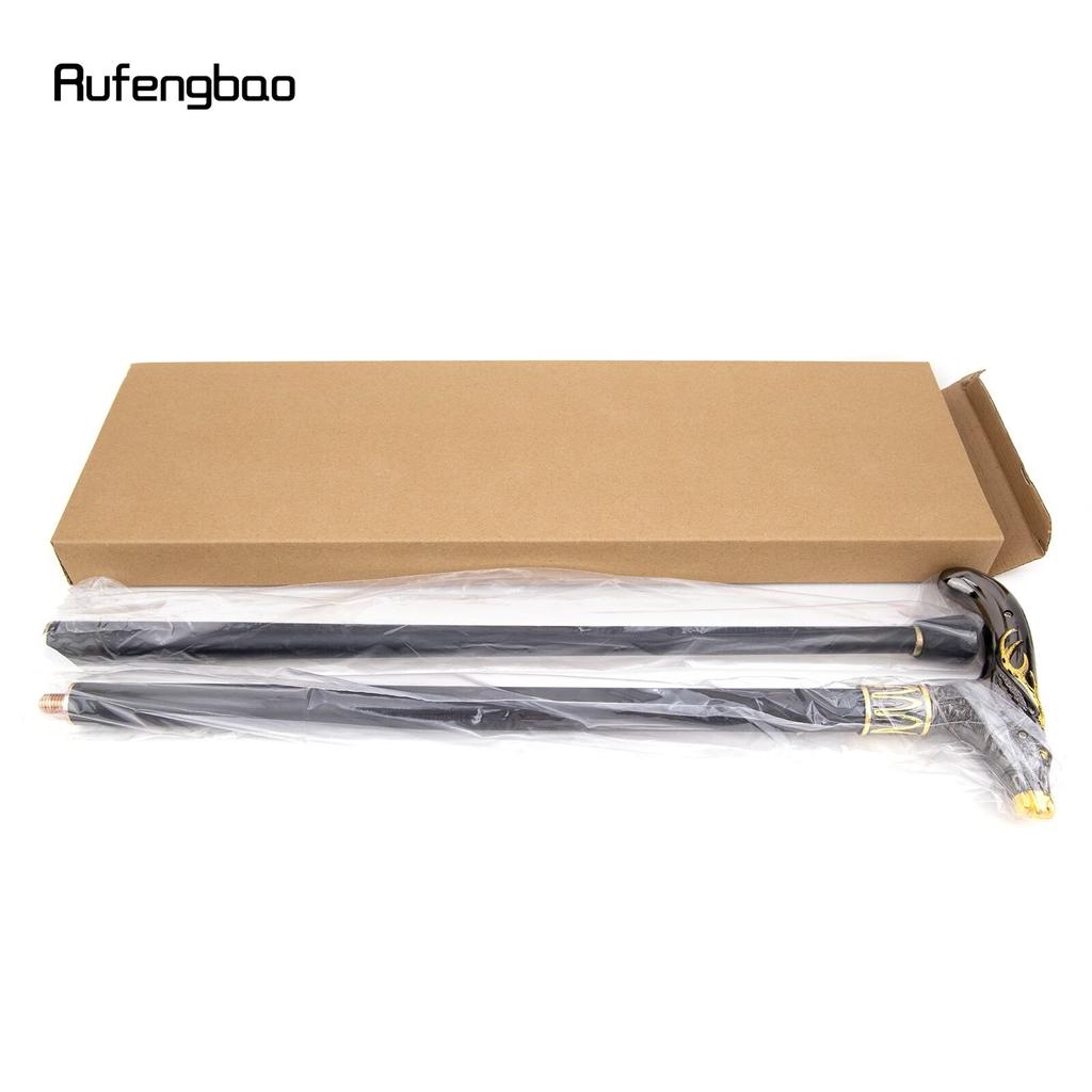 Golden Black Sika Deer Head Walking Cane Fashion Decorative Walking Stick Gentleman Elegant Cosplay Cane Knob Crosier 93cm