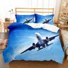 3D Bed Linen Airplane Blue Sky Printed Queen Size Bedding For Boys Kids Aircraft Duvet Cover Set Planes Home Textile De Bedding