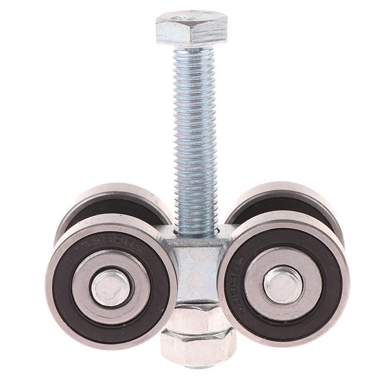 1 шт. стальной подшипниковый шкив, подвесное колесо, детали, ролики для амбарных дверей, 4-колесная тележка, сборка, ролик, подвесное скользящее колесо для дорожки