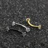 Piercing Rook Eyebrow Punk Micro Gift Barbell Ring Belly Curved Barbell Eyebrow Nails