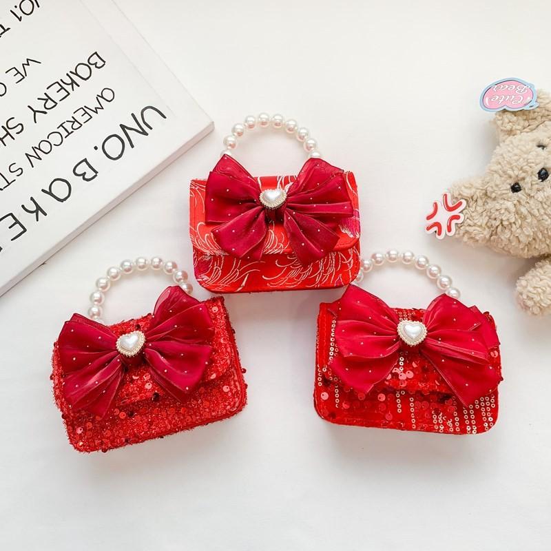 Причудливая детская сумочка из ПУ с привлекательными бантами и очаровательными цветочными элементами