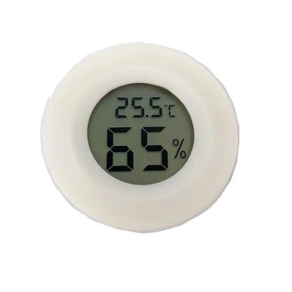 -50~ +70°C Мини Цифровой LCD Термометр Гигрометр Круглый Тестер Температуры и Влажности Датчик Детектор Для Морозильной Камеры Сигарной Коробки