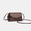 Strong Coffee Small Square Bag Autumn and Winter New Oblique Span Mail Carrier Bag Cambridge Bag Versatile Simple Handbag Women