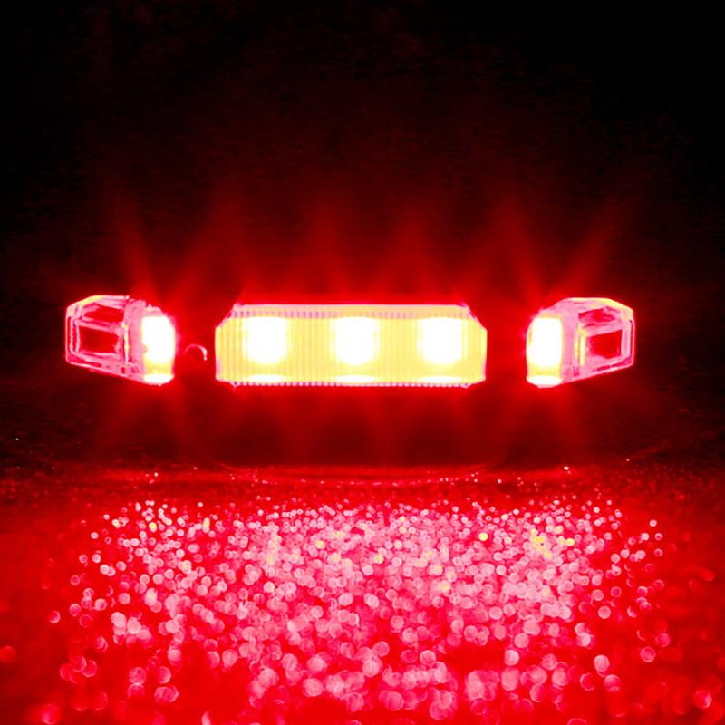 Led Mountain Bike Luggage Rack Light Waterproof Bicycle Rear Seat Reflective Taillight Night Ridding Safety Warning Reflector
