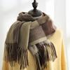 Women's Plaid Scarf Warm Thickening Trend  Scarf Shawl Cape