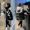 Winter Women Down Cotton Coat All Match Parkas Jacket Ladies Hooded Splicing Outwear