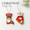 Christmas Tree Decorations Wooden Santa And Snowman Ornaments For Holiday Celebration