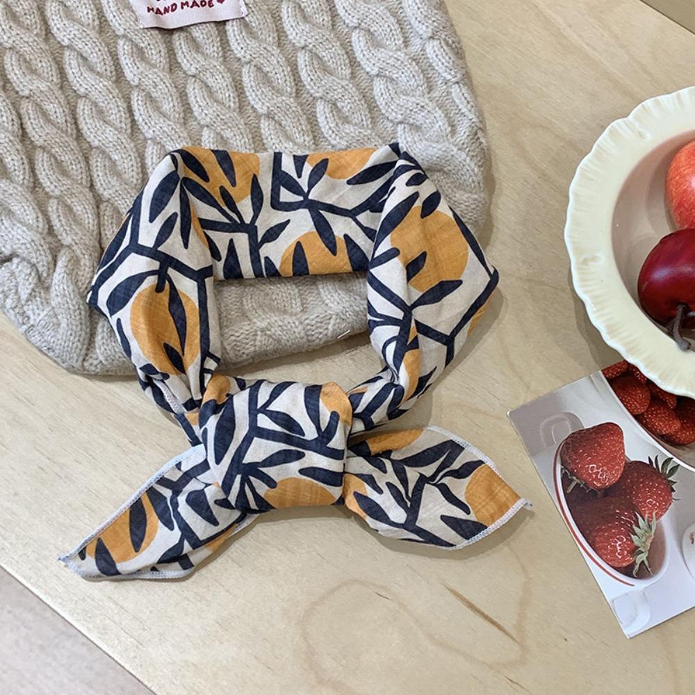 Солнцезащитные шарфы с цветочным принтом, шейный платок, шелковый шарф с принтом, модный маленький квадратный шарф, женский