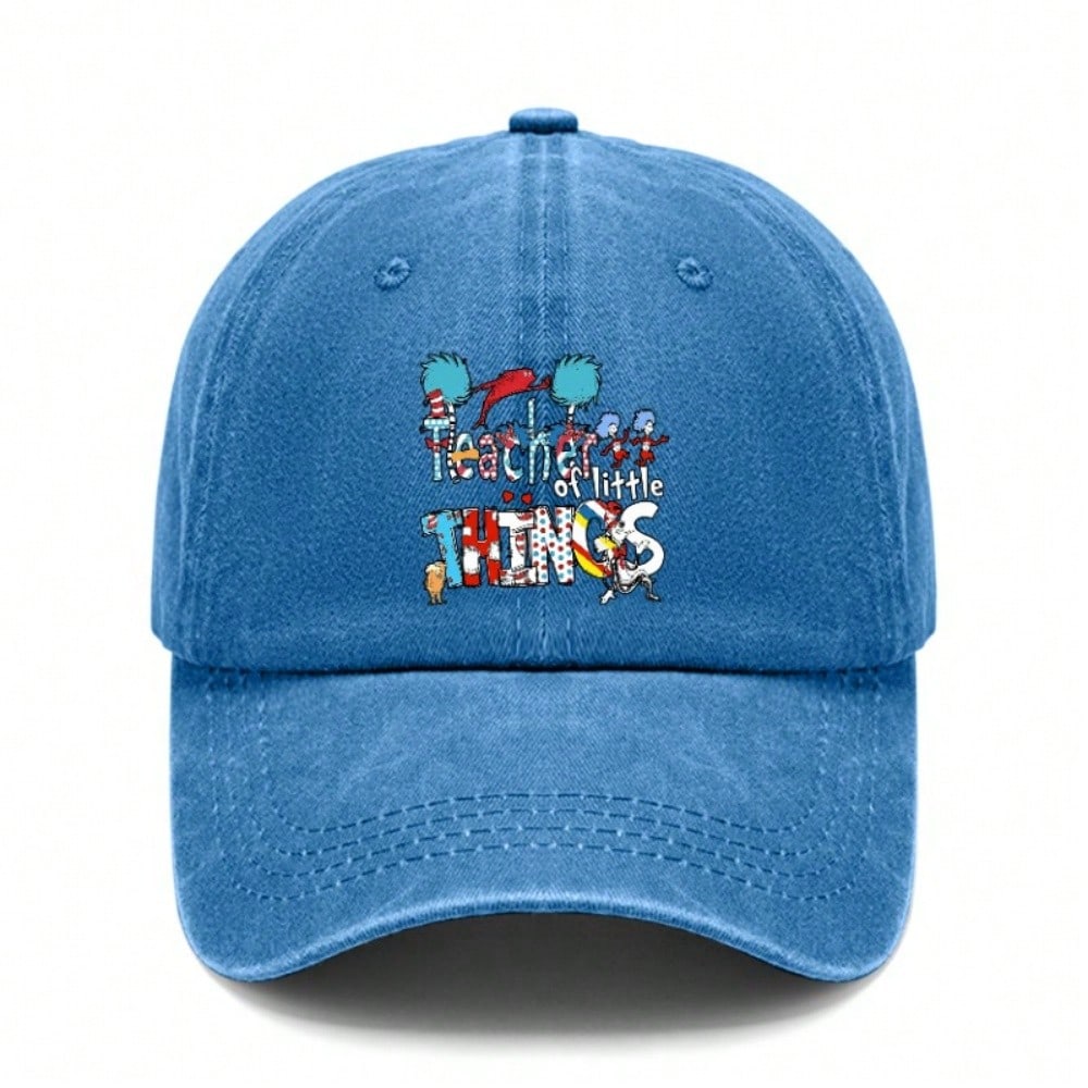 Teacher Baseball Cap - Letter "Teacher Of Little THINGS" Print Unisex Adjustable Polyester Breathable Casual Outdoor Sports Cap For Gift