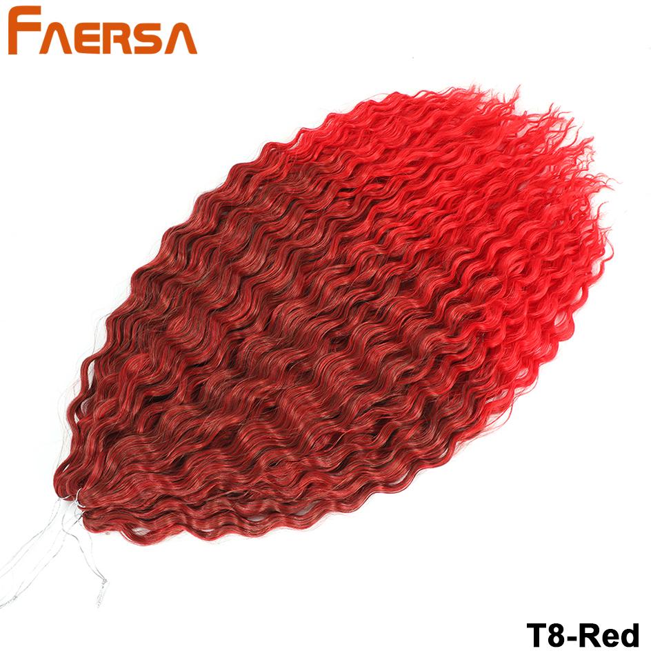 22-дюймовые волосы Ariel Curl Глубокая волна Твист Вязание крючком Синтетические афро кудри Вязаные крючком косы Ombre Blonde Плетение наращивания волос для женщин