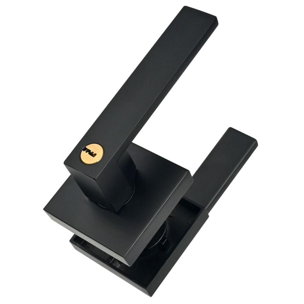 Прочный квадратный дверной замок для внутренней двери, утолщенный, с сердечником/штифтом, прочный трехстержневой замок из алюминиевого сплава, регулируемый