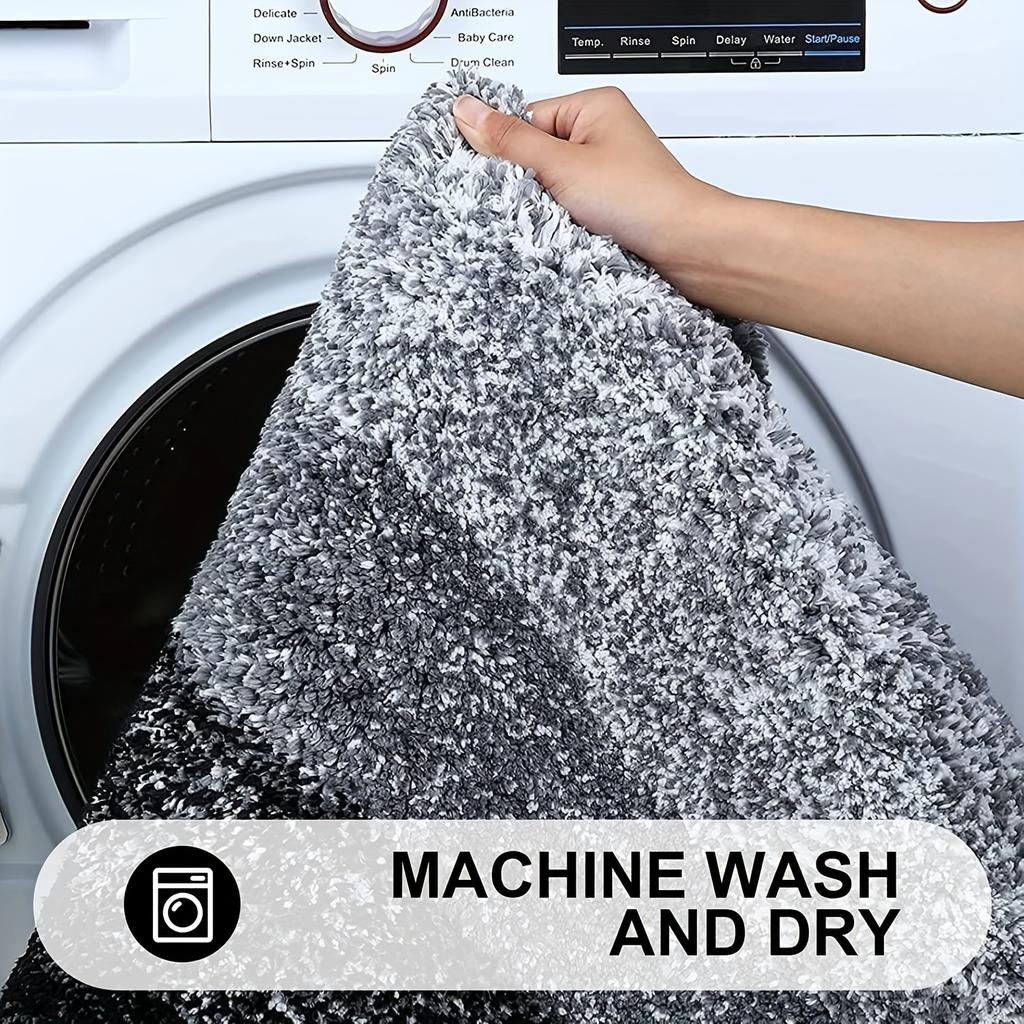 1 шт. Сверхмягкие роскошные полосатые коврики для ванной - Мягкие, уютные, нескользящие, впитывающие, лохматые коврики для ванной - Аксессуары для ванной, Домашний декор, Декор комнаты