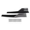Pair Universal Side Skirt Rocker Splitter Side Winglet Wing Diffuser Car Body Kit Glossy Black