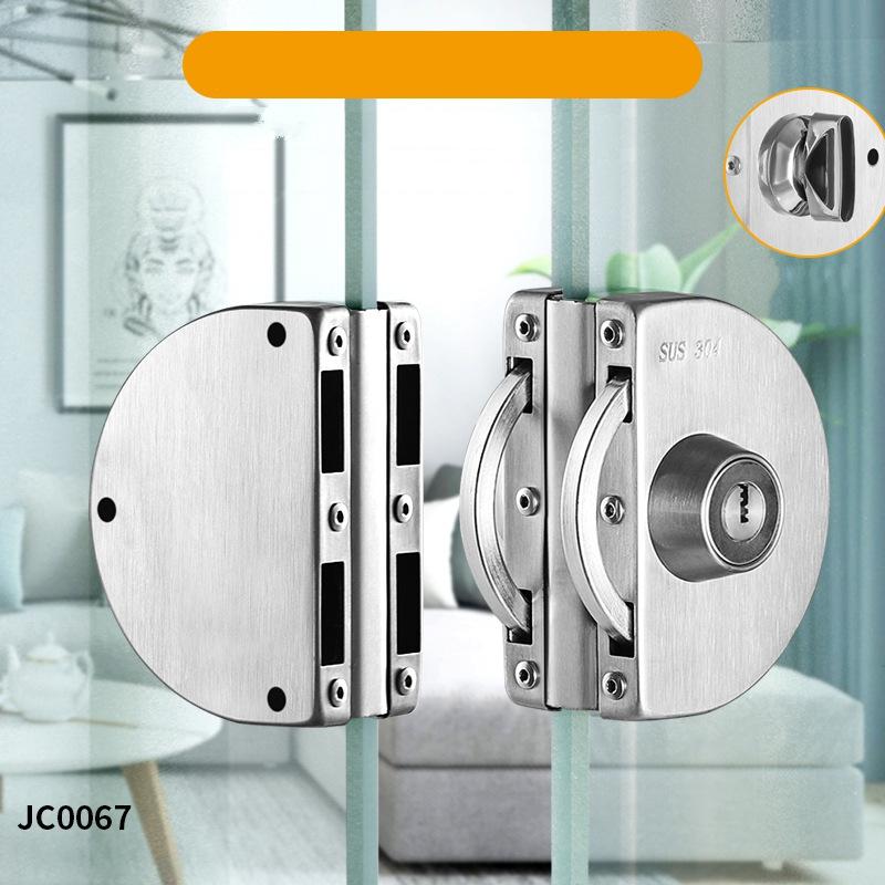 Подходит для 1/2 "стекла, 10 мм - 12 мм, нержавеющая сталь, двойной болт, поворотный раздвижной замок для контроля доступа, офисная стеклянная дверь