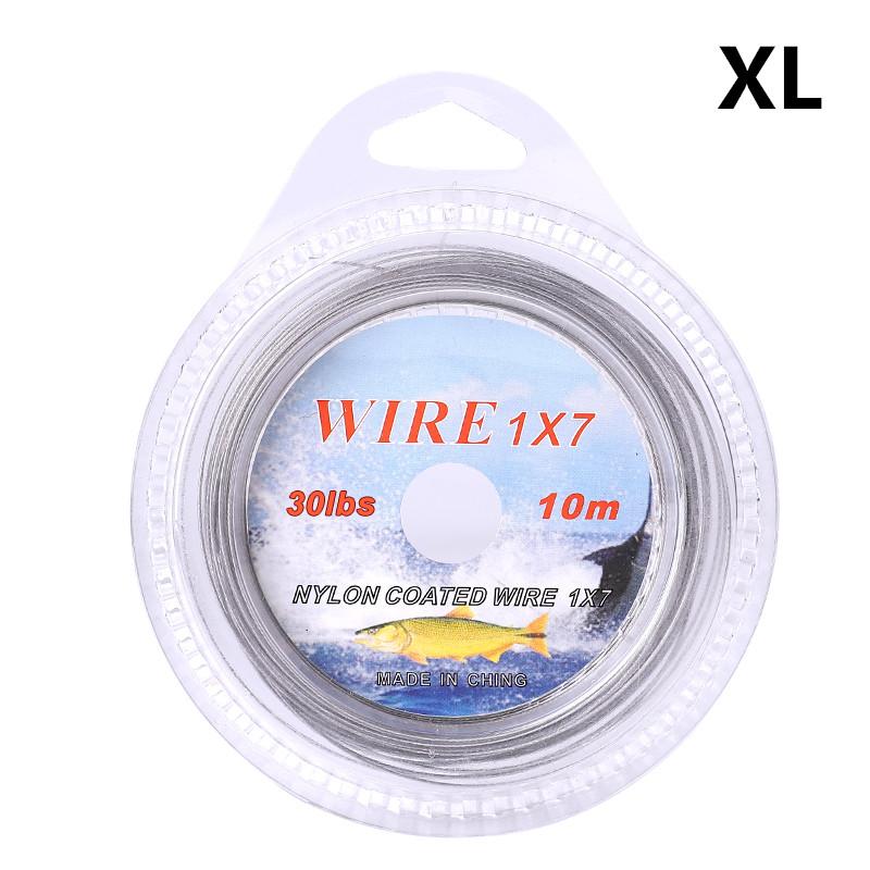 FTK Рыболовная леска из 7-прядной плетеной проволоки, 10 м, 10-60 фунтов