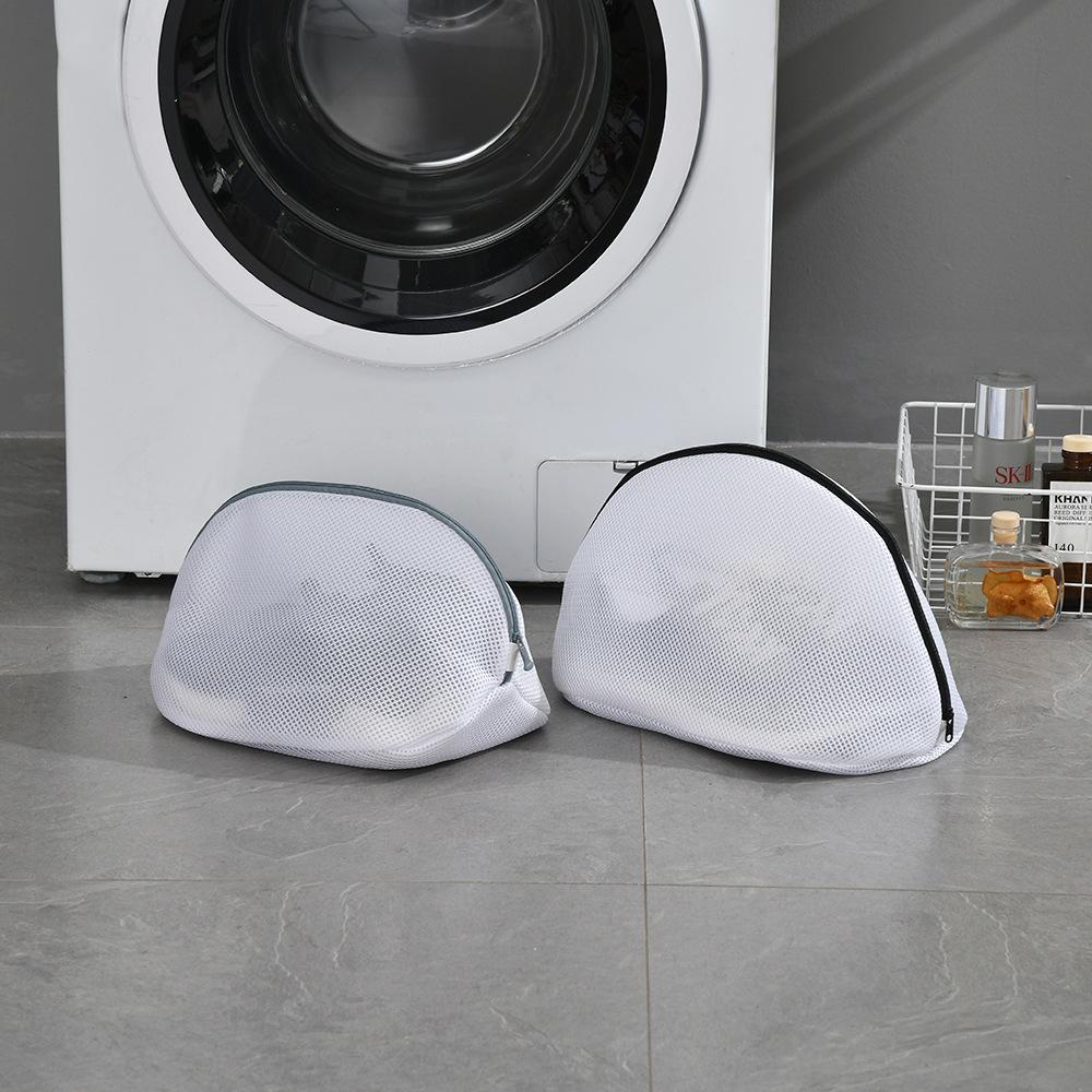 Mesh Shoes Storage Laundry Bag Mesh Washing Shoes Laundry Bags Zipper Washing Shoe Clothes Storage Bag Anti-deformation