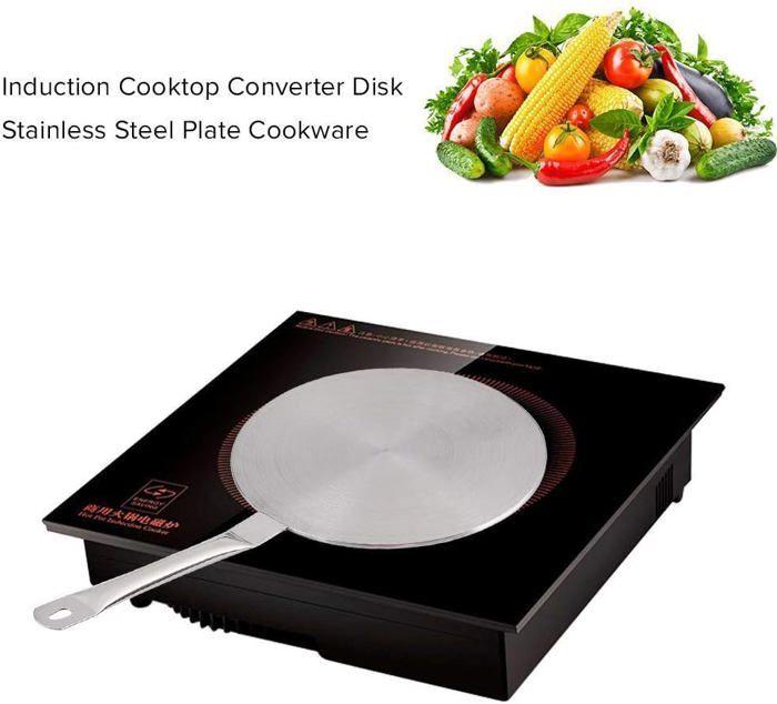 Adaptateur - ABCRITAL - Plaque de diffusion de chaleur - Compatible tous feux - Cuisson uniforme - Gris