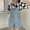 Blue Denim Shorts Summer Loose Wide Leg Shorts Jumpsuit Shorts Women
