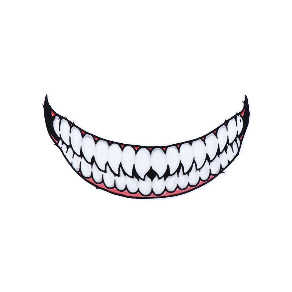 Car Decor Waterproof Evil Tooth Car Stickers Motorcycle Helmet Sticker Car Decals Scratch Sticker