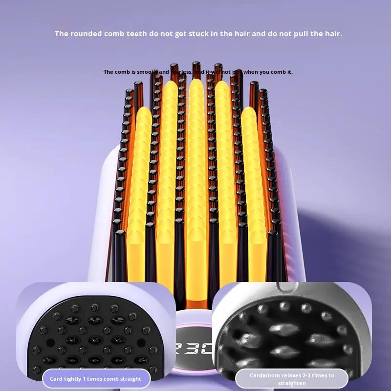 Household Hair Straightening Comb for Women Gentle Hair Care Accessory With Negative Ion Technology