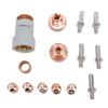 14Pcs Set Plasma Torch Consumables Kit Electrode Nozzle Protective Cover Swirl Circle Set for LC25