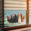Имитация деревенского петуха Кухонные стеклянные двери и окна Домашнее фоновое украшение Статические наклейки на окна