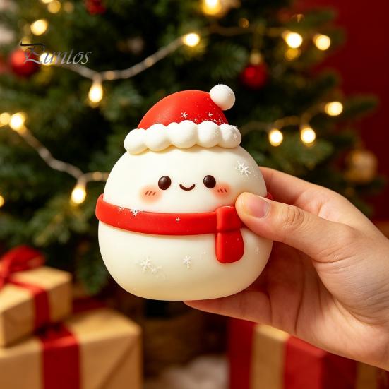 Anxiety Relief Gadget Christmas Daifuku Stress Toy, Slow Rebound Steamed Bun Squeeze Crunchy Ball Sensory Holiday Party Favors for Kids Adults