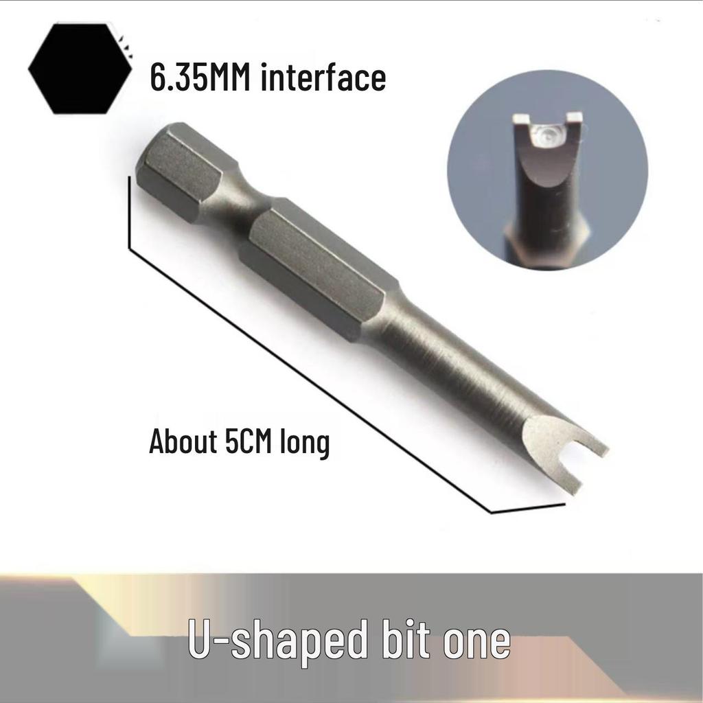 New 6.35mm Tri-Point Y-Shaped U-Triangle Fork Type Electrical Screwdriver Bit