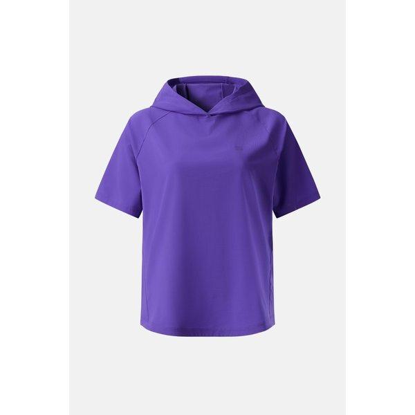 Kolon SporTs Women Air DoT ShorT Sleeve Hoodie T shirT Purple jkTcm25342pur