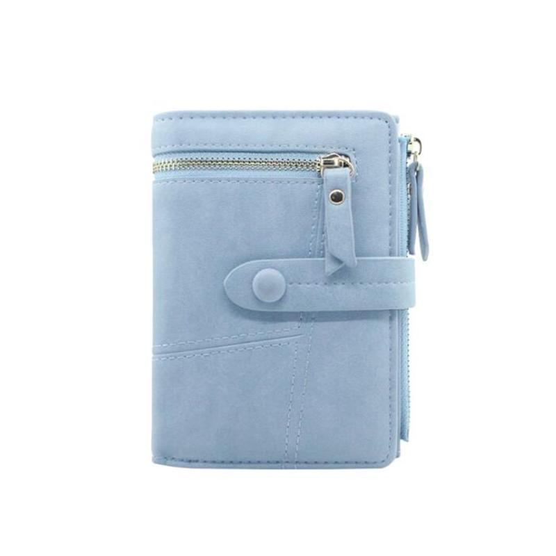 Корейский модный женский короткий кошелек из искусственной кожи, многофункциональный кошелек для монет, держатель для карт