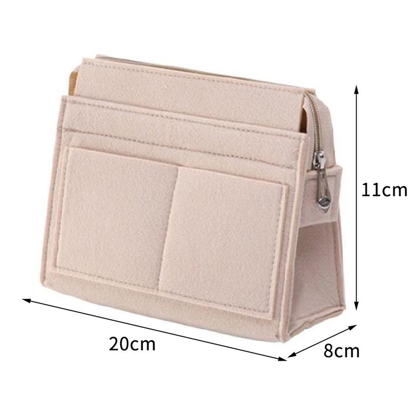 Purse Organizer Insert, Multi-Pocket Felt Bag Organizer For Handbag Tote Bag Purse Organizer