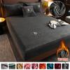 Cheaper Thicken Velvet Bed Cover Elastic Bed Sheets Set Mattress Cover Soft Queen King Solid Color 90/150/x200 For Home Decor