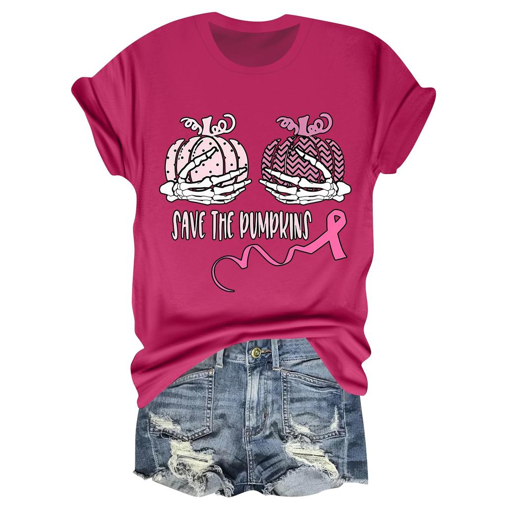 Женская повседневная футболка на Хэллоуин с принтом груди, пуловер с круглым вырезом, топ с короткими рукавами