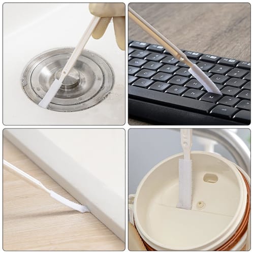 20-Piece Air Conditioner Cleaning Brush Set, Crevice Cleaning Brush for Kitchen and Toilet Cleaning, Disposable and Reusable (White + Green)