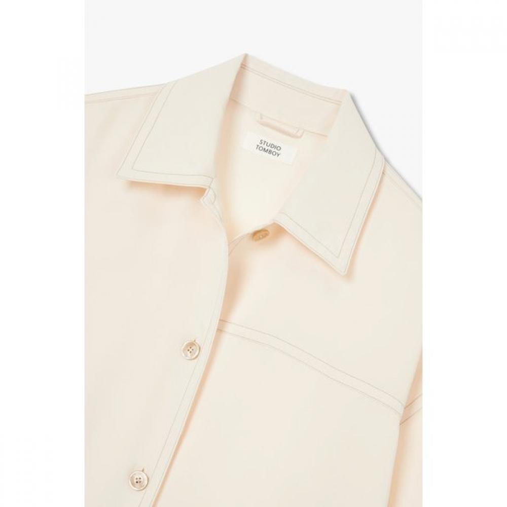 Studio Tomboy Long Sleeve Shirt With Front Two Pockets  9175321982 