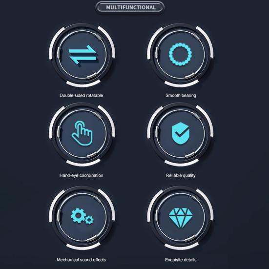 Спиннер на кончике пальца Координация рук и глаз Плавные подшипники Двусторонний вращающийся Механический звуковой эффект Игрушка для снятия стресса