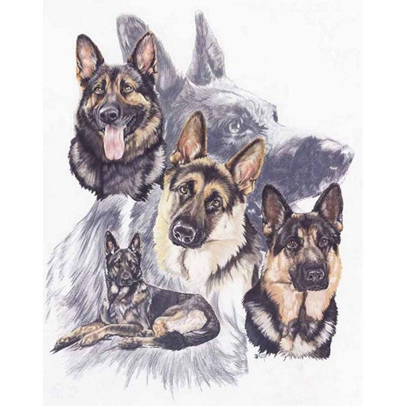 Новый DIY 5D Алмазная вышивка с изображением собаки, вышивка крестиком, пейзаж, алмазная живопись, полная квадратная круглая дрель, мозаика, домашний декор, подарок