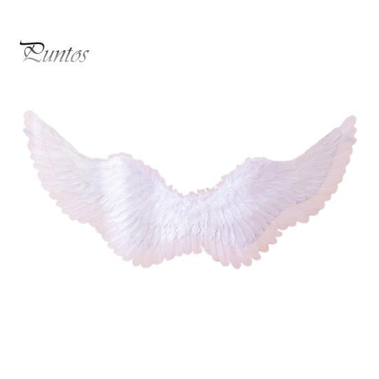 Halloween Cosplay Angel Wing Prop with Elastic Band Goose Feather Bright Colors Good Detail Stage Show Performance Role-Playing Party Dance Fake Wing