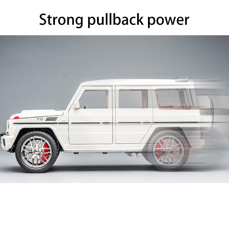 Масштаб 1/24 Benz G-KLESSA AMG G63, литая под давлением модель автомобиля, игрушечный автомобиль с откатным механизмом, звуком и светом для детей, коллекция подарков для мальчиков и девочек