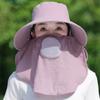 Neckline Mask Women Sun Hat Face Mask Sunscreen Bucket Hat Fashion Tea Picking Hat Ladies/Girls
