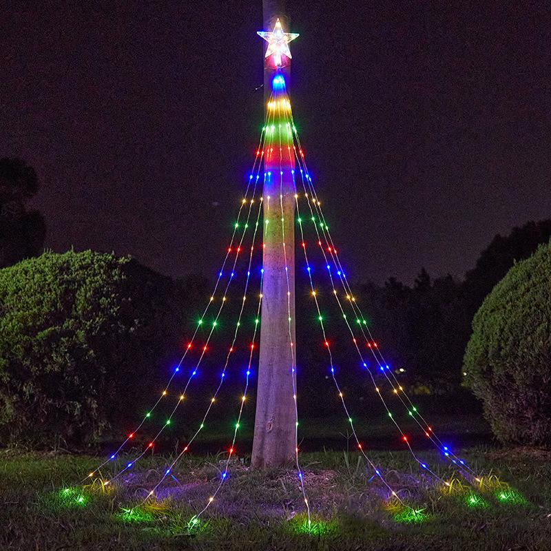 USB remote control star waterfall lamp shops and shopping malls wedding waterproof decorative lights festive atmosphere lamp
