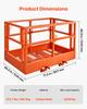 VEVOR Mesh Telehandler Work Platform, 1817 x 1220 mm, Man Safety Basket, 907.18 kg Capacity, Forklift Telehandler Attachment, Safety Cage