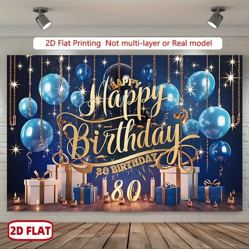 Birthday celebration background decorations for 80-year-olds,wall decorations for homephoto props for interior party items/gifts