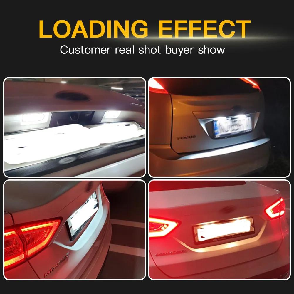 2 шт. подсветка номерного знака для Ford KUGA S MAX MONDEO MK4 MK5 MK2 FIESTA 2008-2019 FOCUS ABS пластик 12 В светодиодный сигнальный светильник с номером
