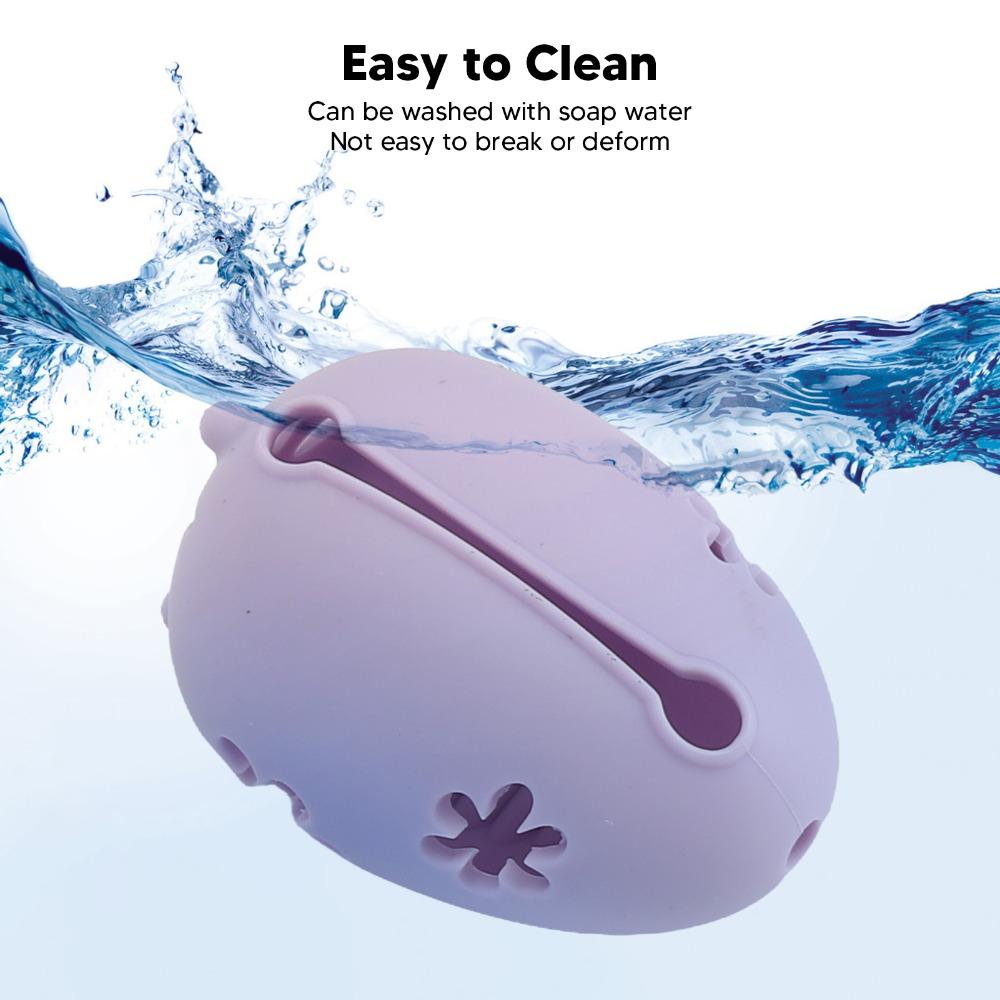 4pcs Double Sided Hollow Out Makeup Sponge Case Makeup Blender Organizer For Hygienic Storage