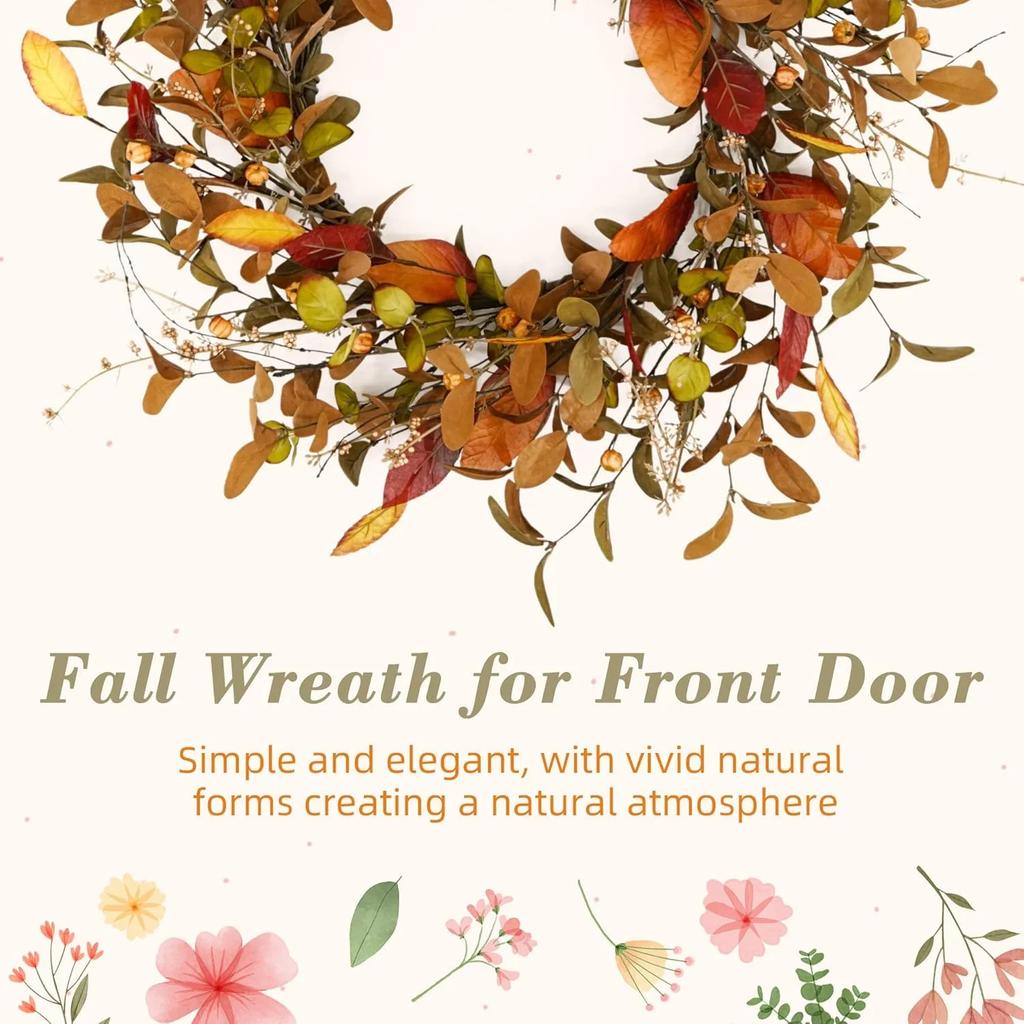 Венок из гортензии, подвеска на дверь, имитация цветка, стиль, настенное украшение