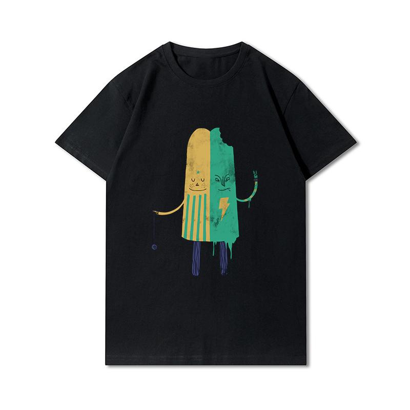 Летние мужские футболки с графическим рисунком, мужские футболки в стиле Харадзюку, винтажные футболки с короткими рукавами, черные рубашки унисекс большого размера