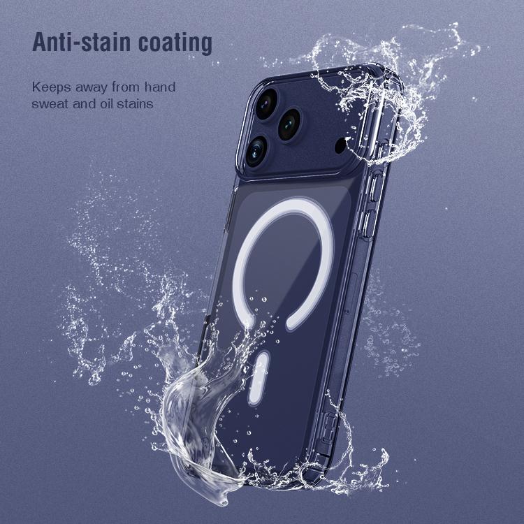 Us Warehouse Magnetic Case for Iphone 17 Pro Transparent TPU+PC Phone Protector Shell Support Wireless Charging Mag Back Cover